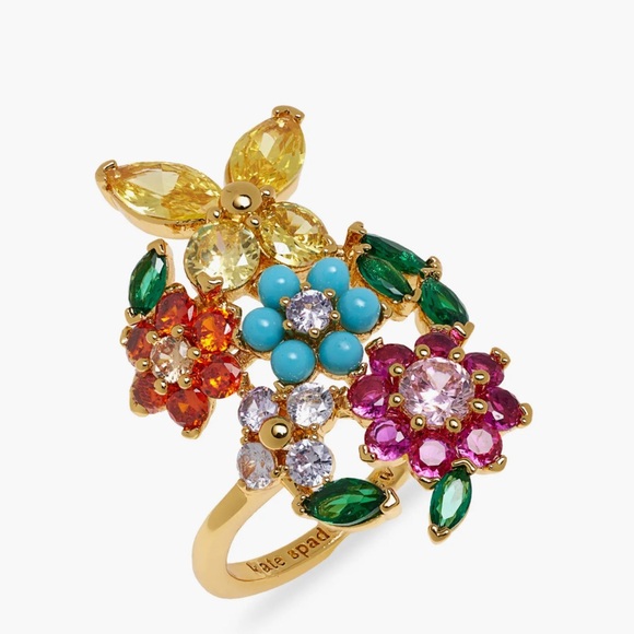 kate spade Jewelry - Kate Spade crystal floral statement ring